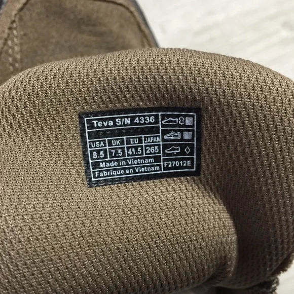 Teva Brown Men's Leather Lace Up Ankle Hiking Boots - Picture 6 of 7